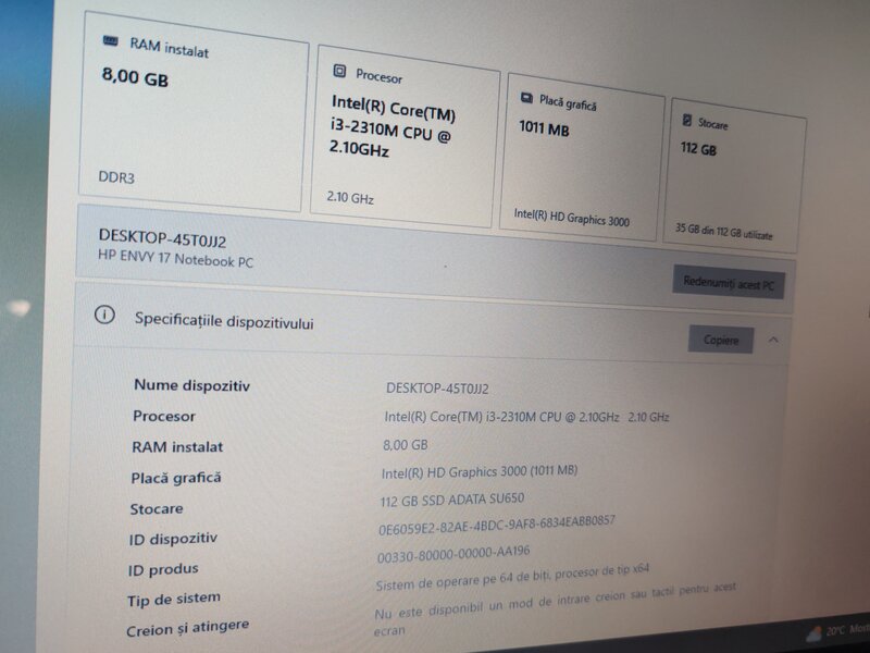 HP envy beats audio 17 inchi